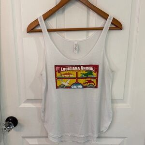 Louisiana Animal cracker Bella Canvas White Tank Top